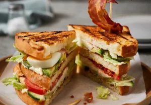 Grilled Ham, Egg & Cheese Sandwich